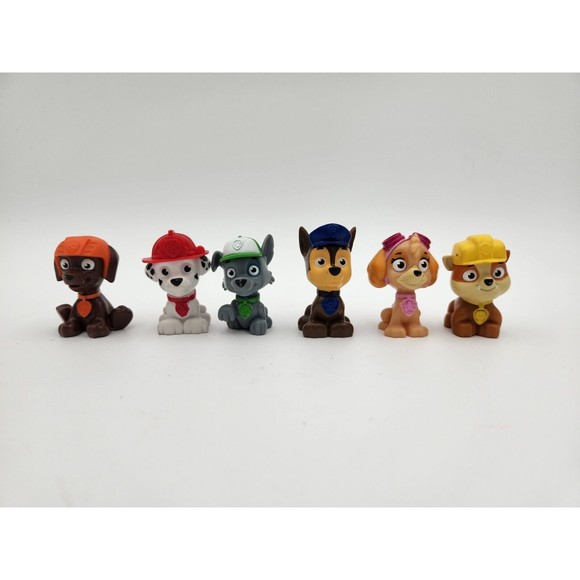 Paw Patrol Figure Set 6 Piece Mini Figurines Playset Cake Toppers Pup Set 1.5" - Picture 1 of 6
